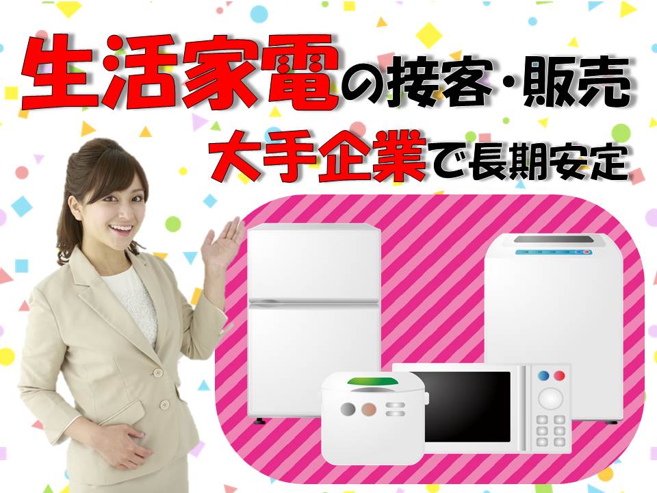 土日祝のみ大手メーカーの大型白物家電販売スタッフ イメージ