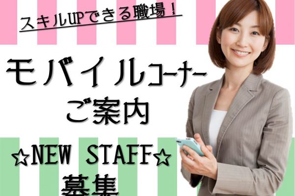 家電量販店のau携帯販売コーナー受付 イメージ