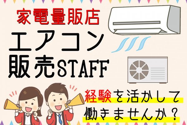 家電量販店で国内メーカーエアコンの接客販売 イメージ