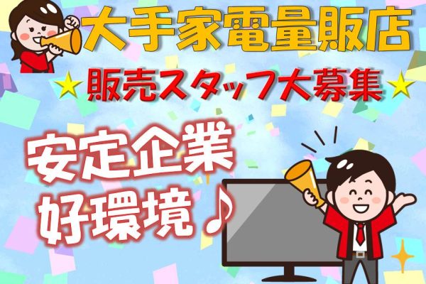 家電量販店のAV家電販売スタッフ イメージ