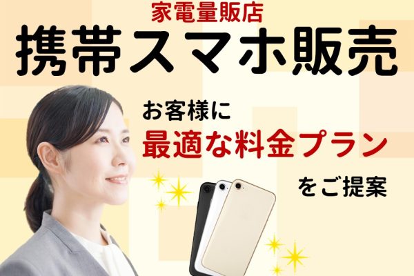 家電量販店での携帯販売スタッフ イメージ