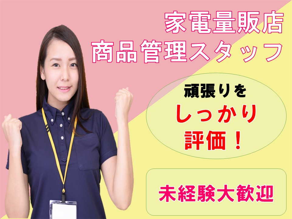 家電量販店での商品管理担当スタッフ イメージ
