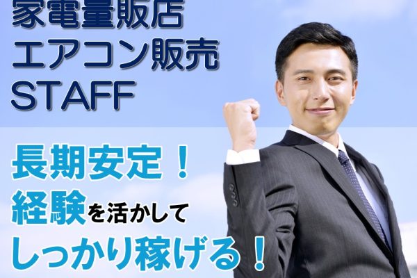 家電量販店でのエアコン接客販売スタッフ イメージ