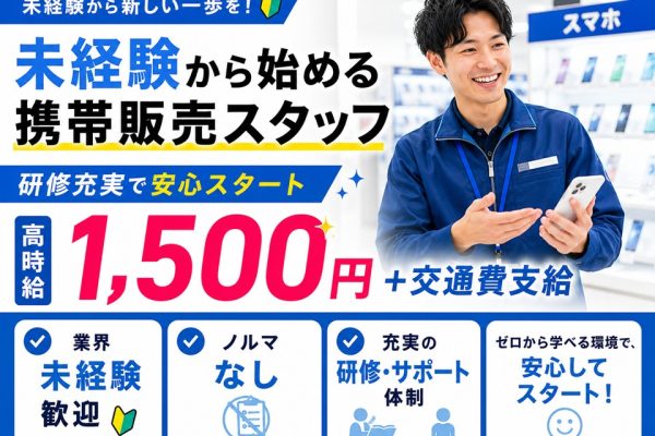高時給1500円/auスマホ販売スタッフ イメージ
