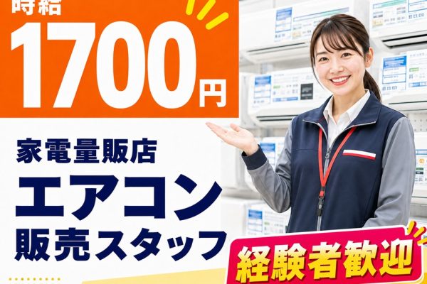 国内大手メーカーエアコン家電販売スタッフ イメージ
