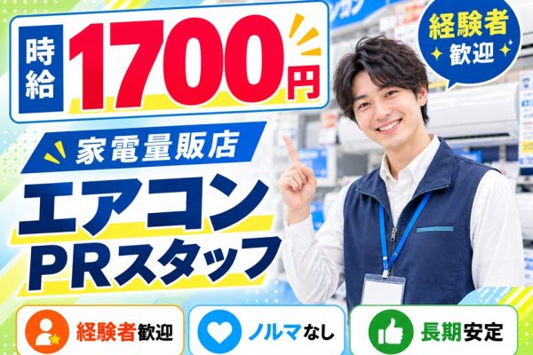 家電量販店エアコン販売スタッフ イメージ