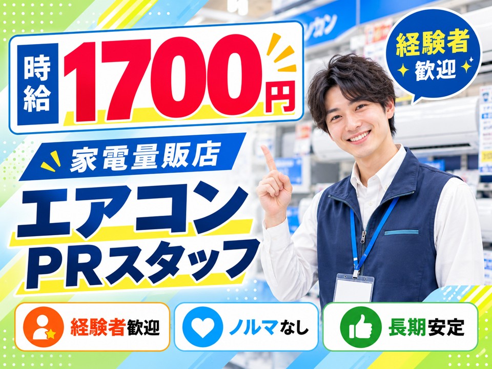 家電量販店エアコン販売スタッフ イメージ